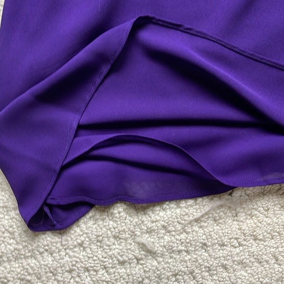 SOLD Ralph Lauren NWT Flutter-Sleeve V-Neck Empire-Waist Dress in Purple Size 6 - Picture 7 of 14
